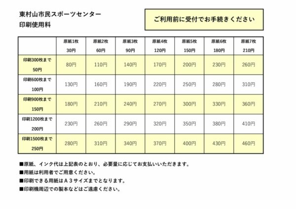 現行）印刷機料金表のサムネイル