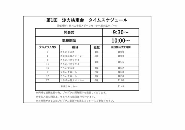 タイムスケジュール簡易番のサムネイル